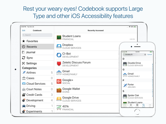 Codebook Password Manager iPad app afbeelding 6