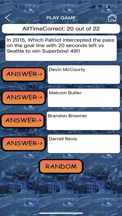 Trivia for NE Patriots Fans Screenshot