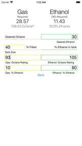 E85 Calculator screenshot