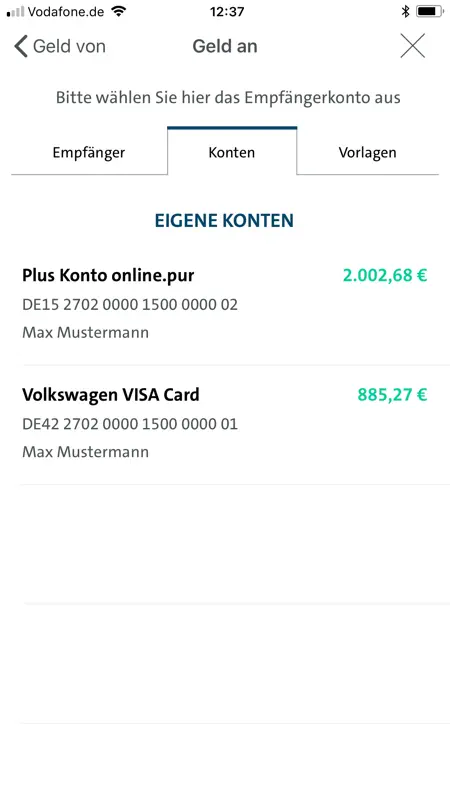 Volkswagen Bank Banking screenshot 3 of 8