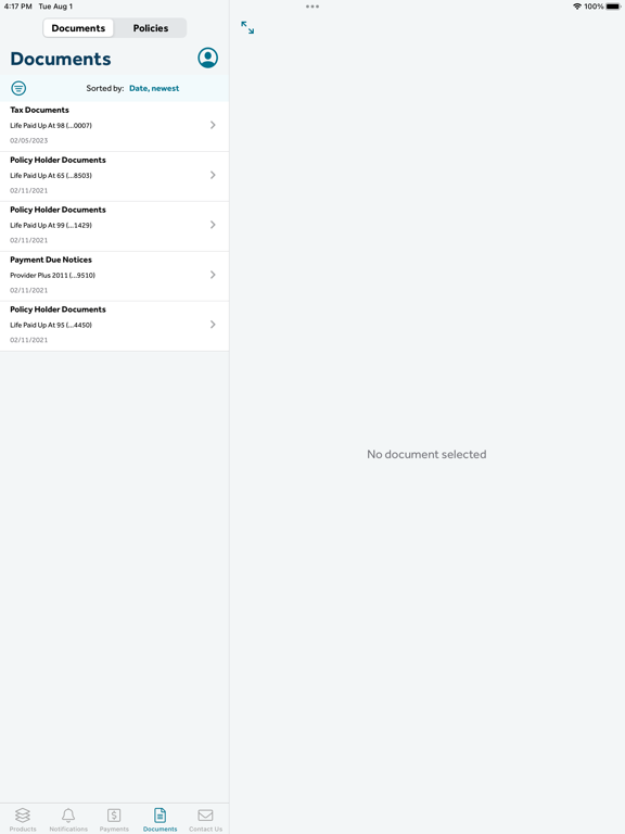 GUARDIAN® Accounts & Policies iPad screenshot 7 - Finance app