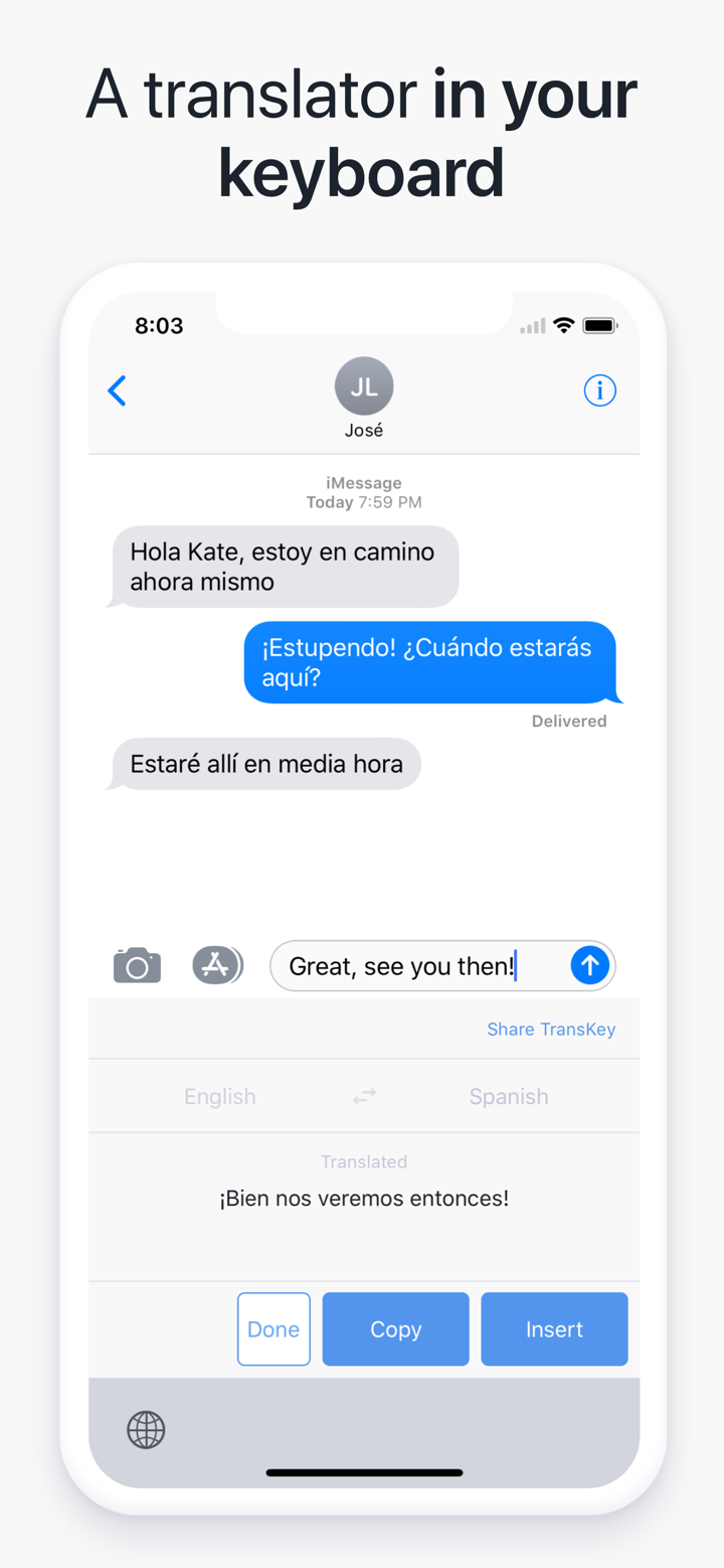 TransKey: Text Translator Chat screenshot 1