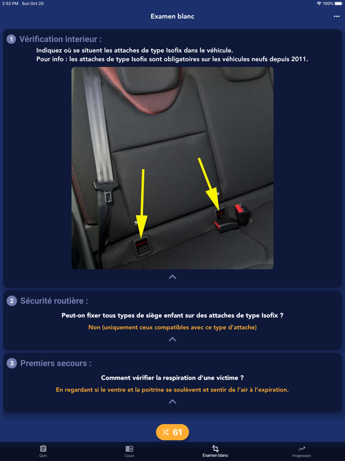 #5. Questions Examen Permis B (iOS) 由: Djaber Dribine