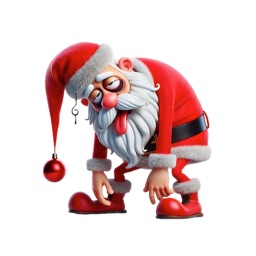 Tired Santa Stickers