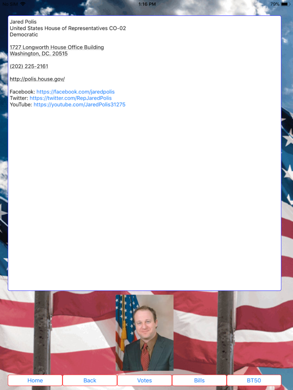 BillTrack50 iPad screenshot 4 - Reference app