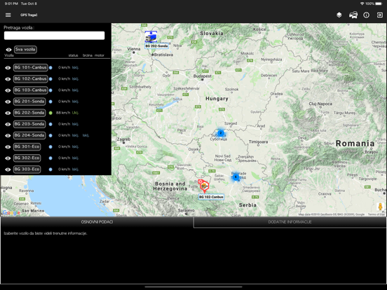 GPS Tragač iPad screenshot 4 - Business app