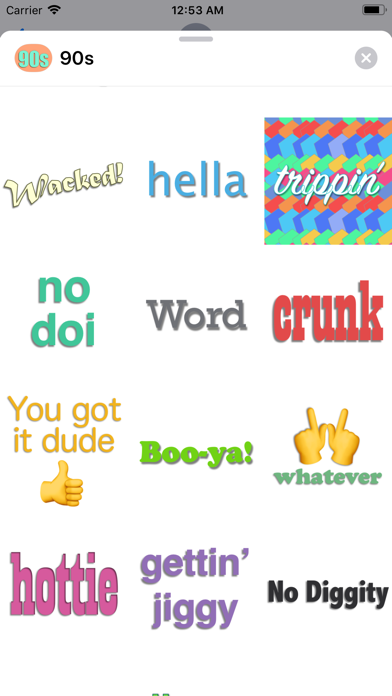 90s Stickers iPhone screenshot 9 - Stickers app