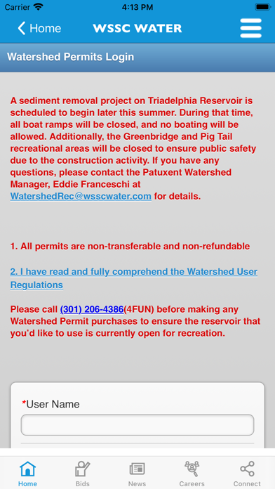 WSSC Water Screenshot