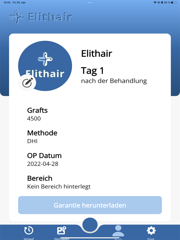 Elithair iPad screenshot 4 - Medical app