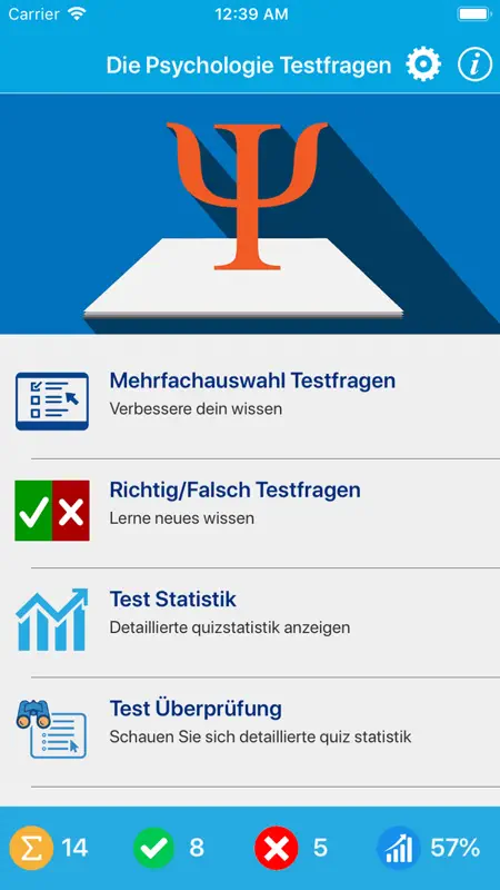 Die Psychologie Quiz screenshot 1 of 5