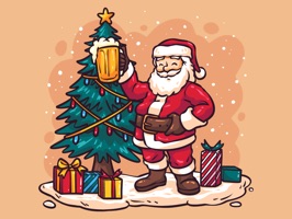 Hand Drawn Santa Emojis