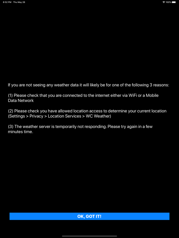 Window Cleaner Weather App iPad screenshot 5 - Weather app