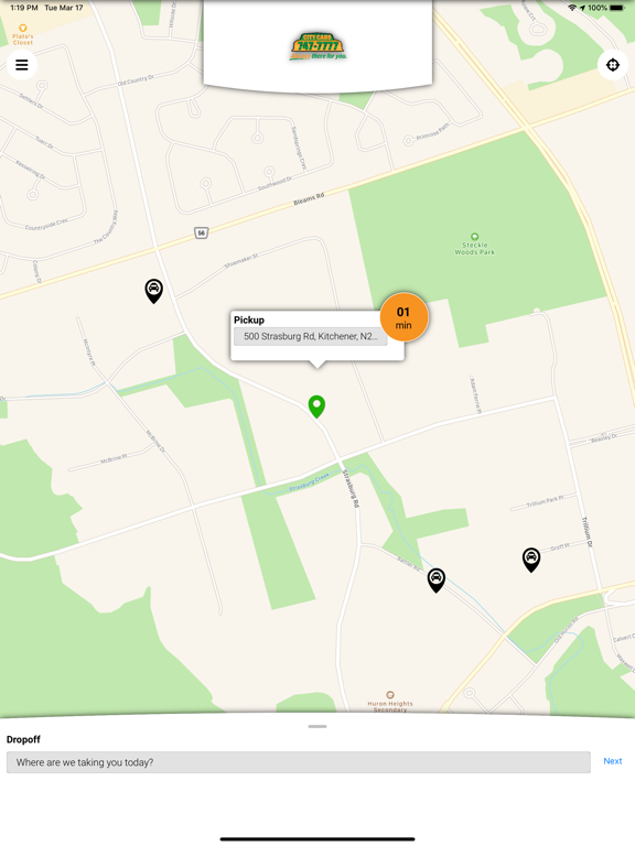 City Cabs Kitchener iPad screenshot 2 - Travel app