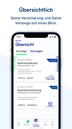 Screenshot von MeinCosmosDirekt auf dem iPhone 4