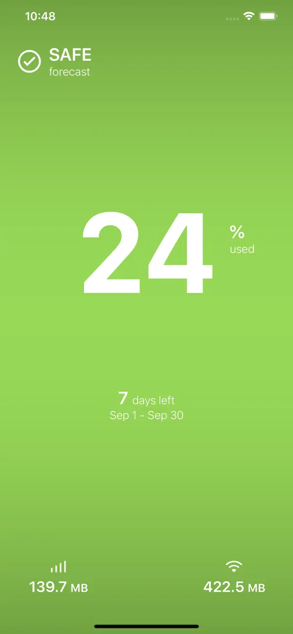 #3. DataMan - Data Usage Widget (iOS) Oleh: Johnny Ixe