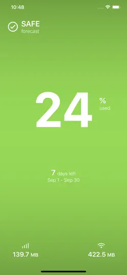 Capture d'écran de DataMan - Data Usage Widget sur iPhone 4