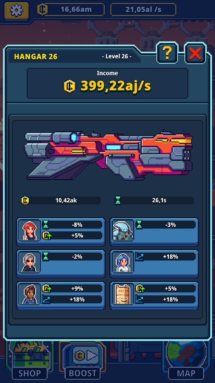 Idle Space: Tycoon - Free Hack screenshot 5 - iOS game interface