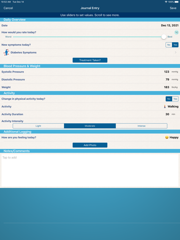 Screenshot #6 pour Diabetes Health Manager
