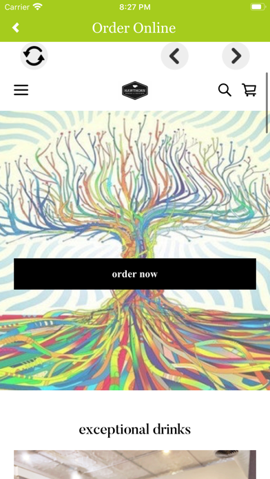 Hawthorn Tree Coffee iPhone screenshot 2 - Business app