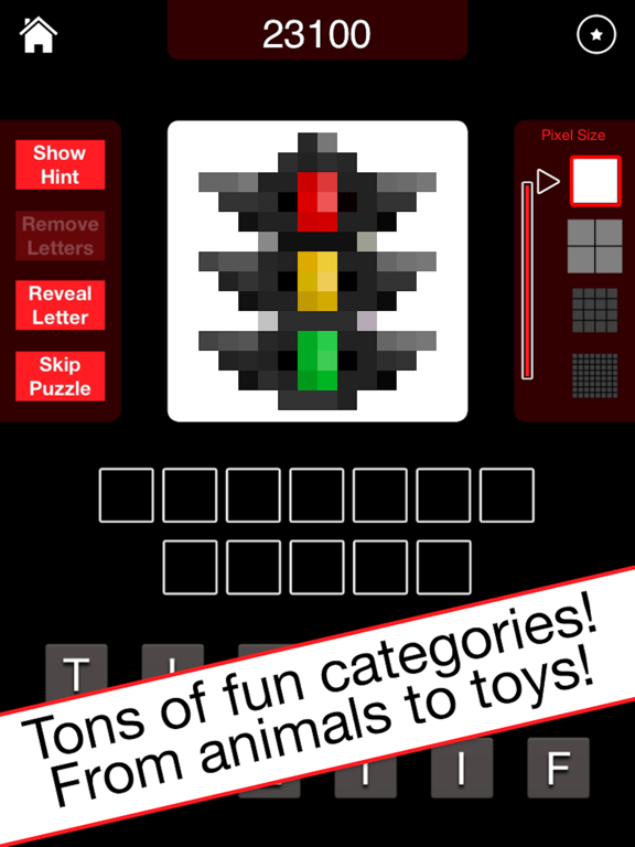 Pixel Guess Game iPad screenshot