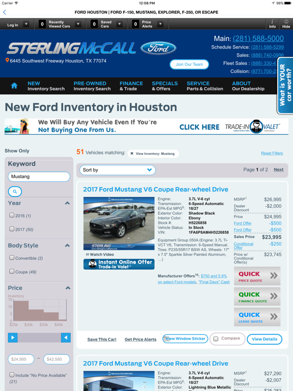 Group 1 Ford Southwest Houston iPad screenshot 4 - Shopping app