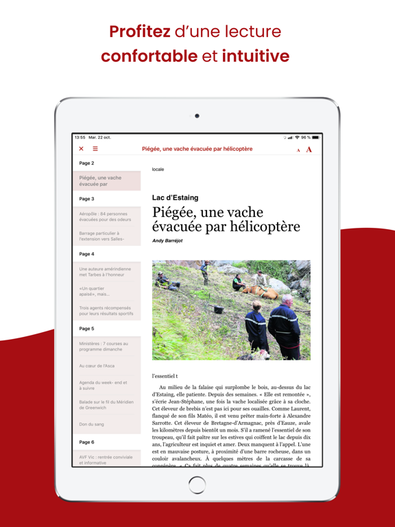 Journal La NR des Pyrénées iPad screenshot
