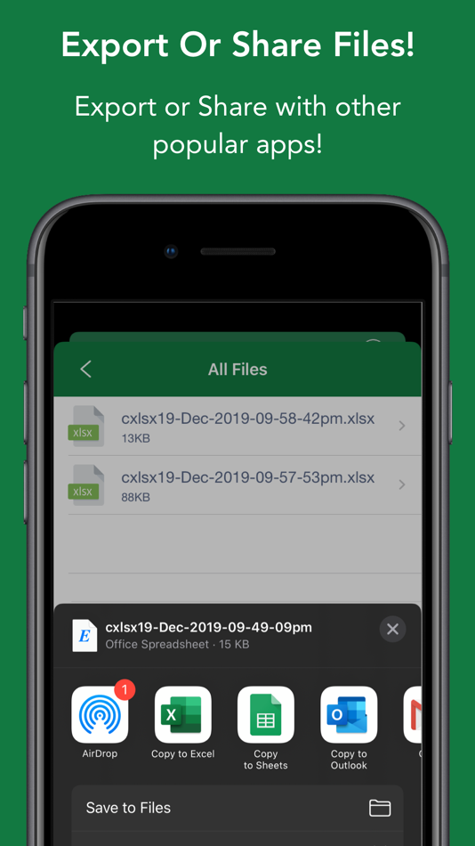 #4. Contacts to XLSX - Excel Sheet (iOS) By: Dropouts Technologies LLP