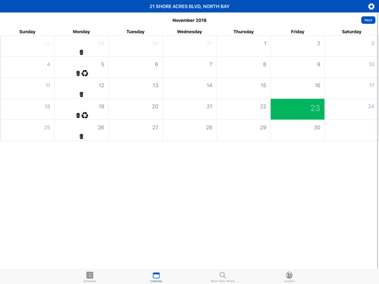 North Bay Recycles app screenshot 3