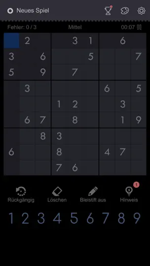 Screenshot von Sudoku - Klassisches Sudoku auf dem iPhone 4