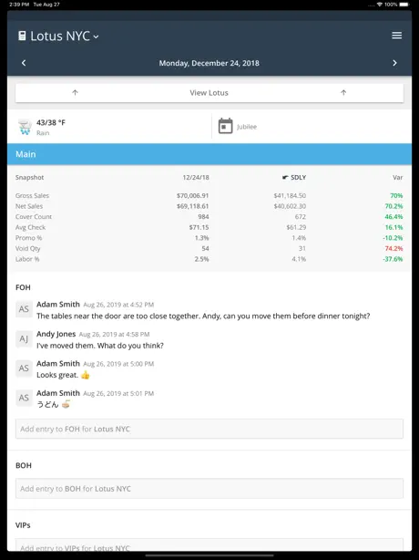 Avero Logbook