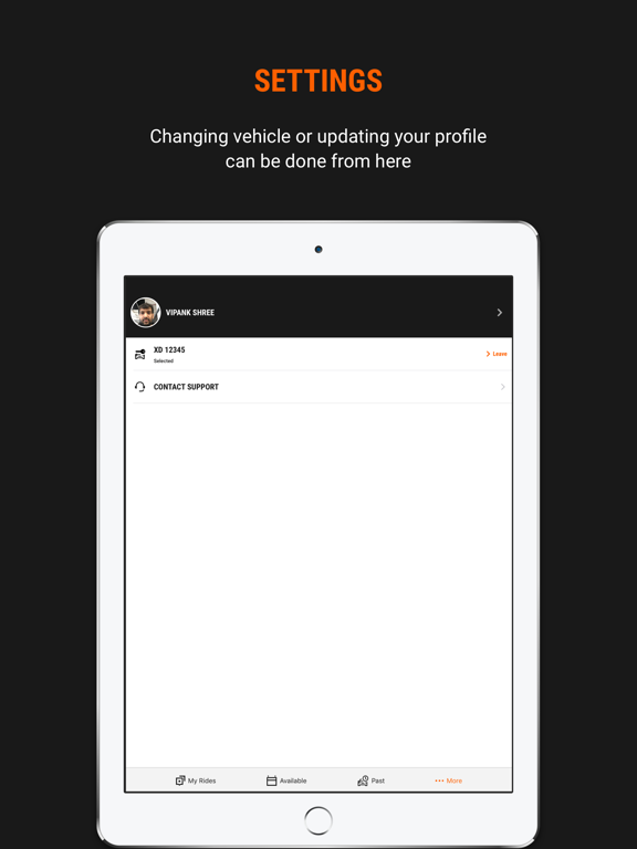SX - Driver App iPad screenshot 5 - Travel app