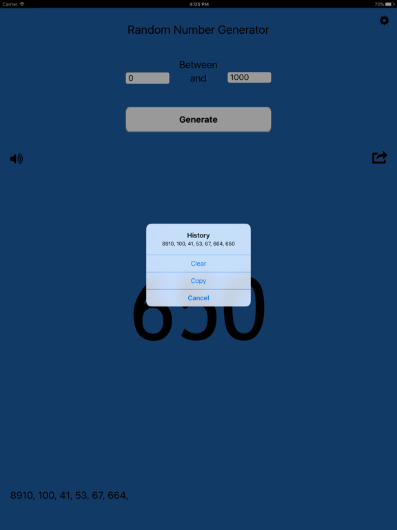 Screenshot #5 pour The Random Number Generator