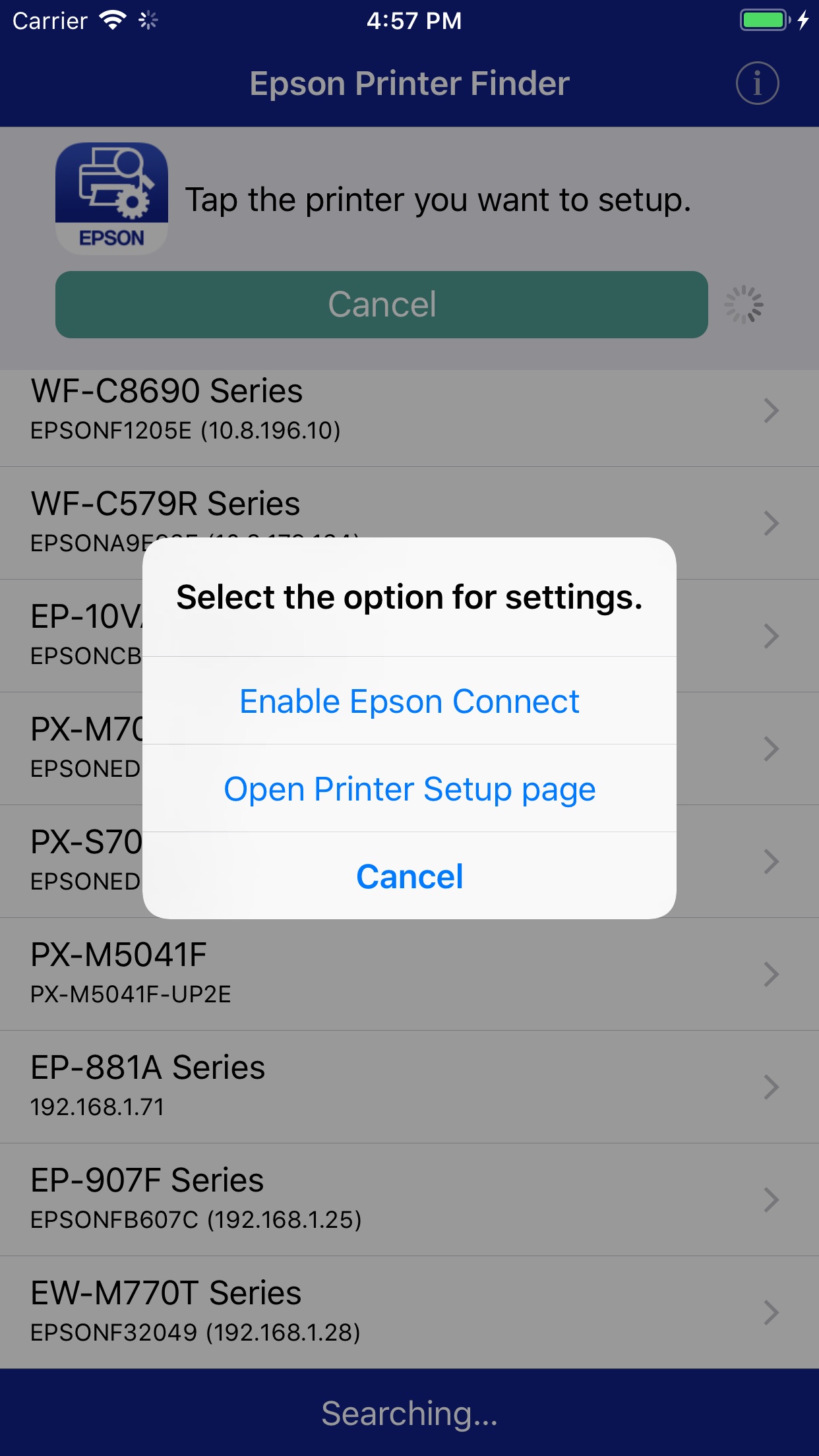 Screenshot 2 of Epson Printer Finder