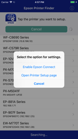 Epson Printer Finder screenshot