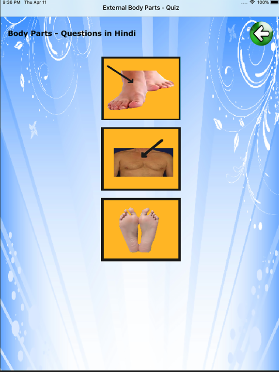 Body Parts - Middle and Asia iPad screenshot 6 - Education app