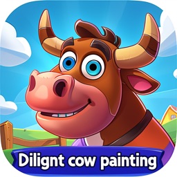 5637 Diligent cow painting