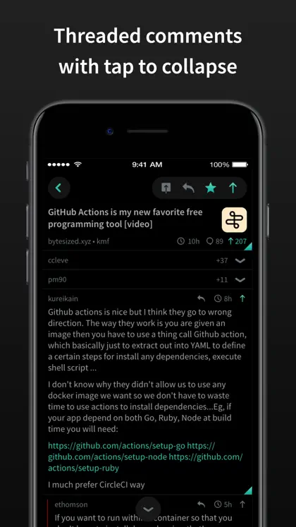 Captura 3 de 6 de HACK for Hacker News YC Reader