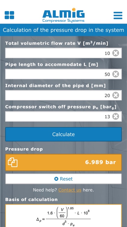 Compressed Air Calc by ALMiG