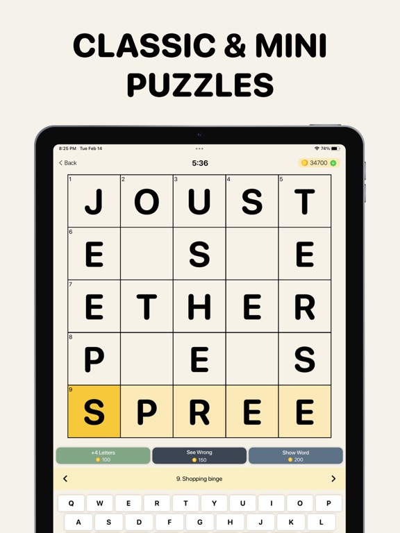 Screenshot #5 pour Classic Crossword Puzzles