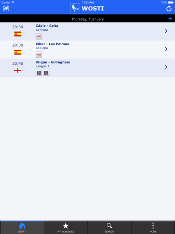 WOSTI Sports TV iPad screenshot 1 - Sports app