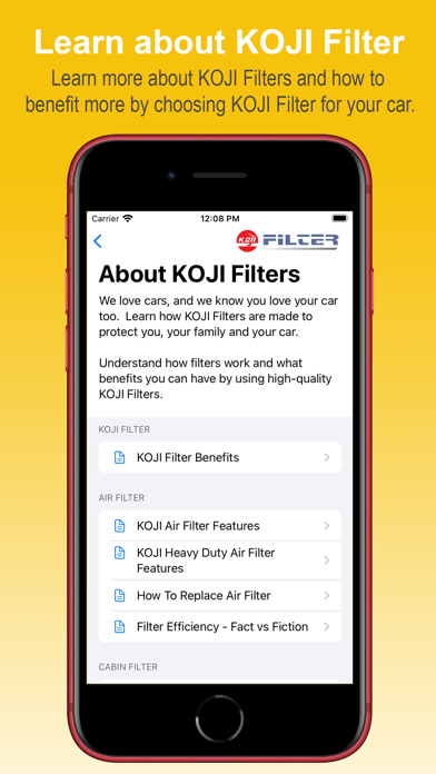 KOJI Filter App Screenshot