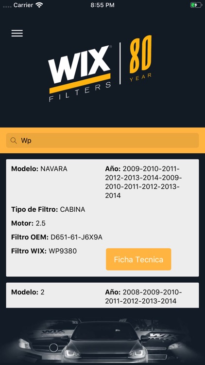 WIX FILTERS ANDINA & CCA screenshot-5