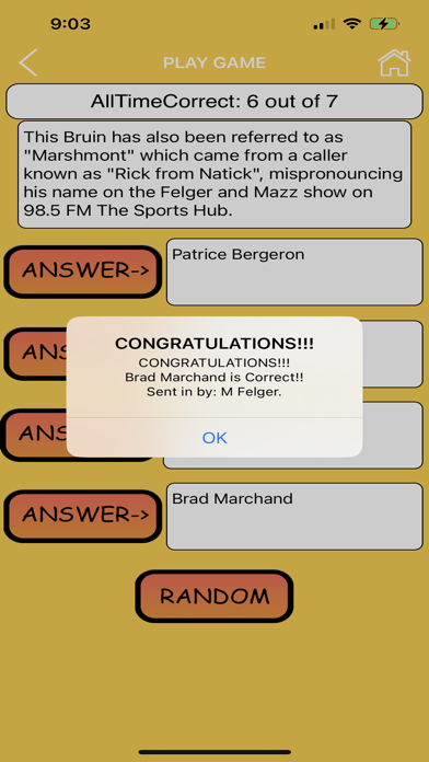 Trivia Game for Bruins Fans Screenshot