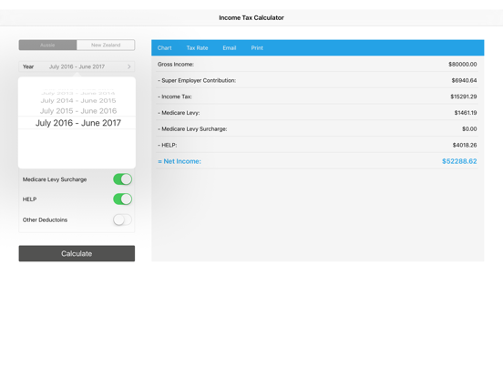 Screenshot #5 pour Income Tax Calculator (AU&NZ)