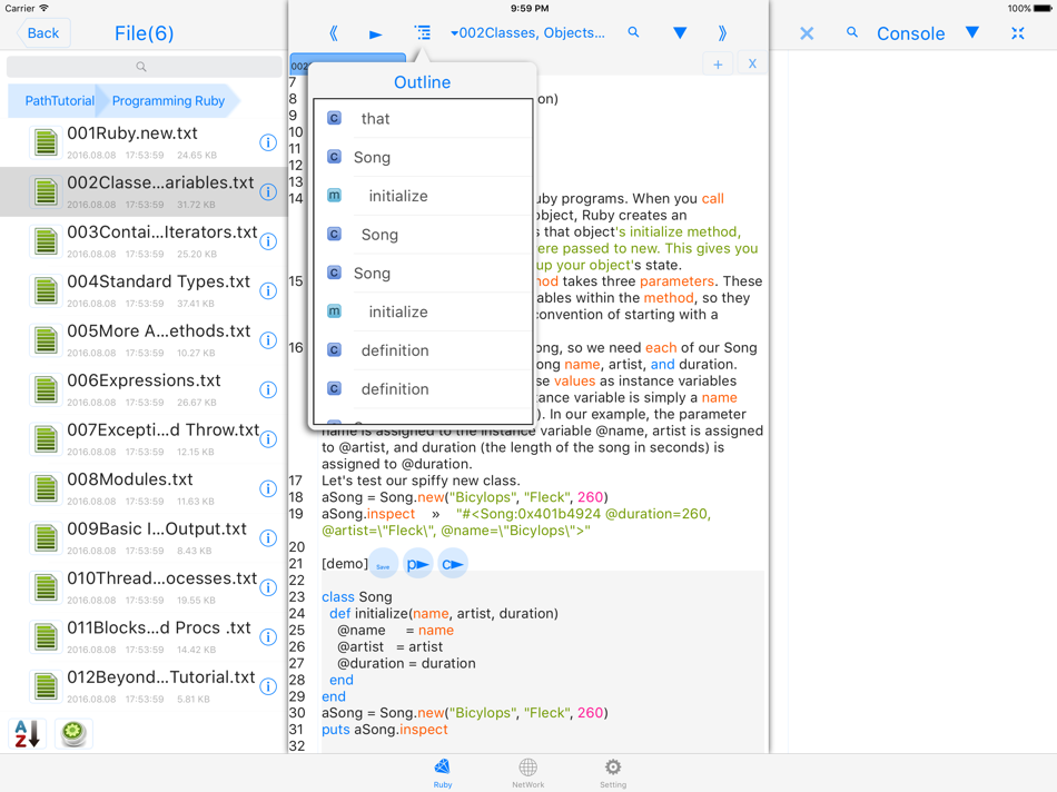 #1. rubyi$-run code, autocomplete (iOS) Göre: 小文 黄