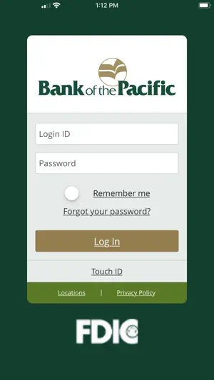 Bank of the Pacific Mobile screenshot 1