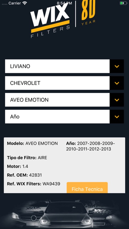 WIX FILTERS ANDINA & CCA