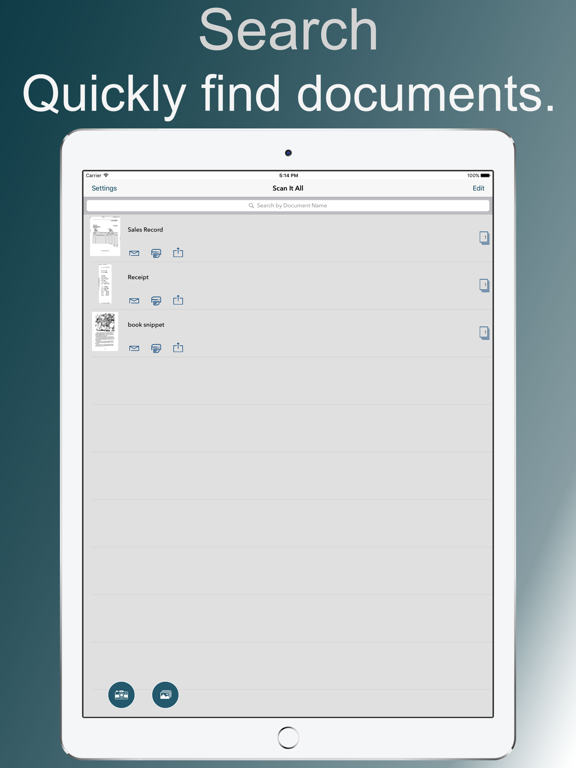 Scan It All iPad screenshot 5 - Business app