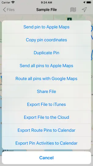 Capture d'écran de Road Trip Planner Viewer sur iPhone 9