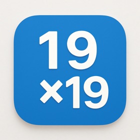 19x19 multiplication table